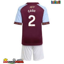 Camisa de Futebol Aston Villa Matty Cash #2 Equipamento Principal Infantil 2025-26 Manga Curta (+ Calças curtas)